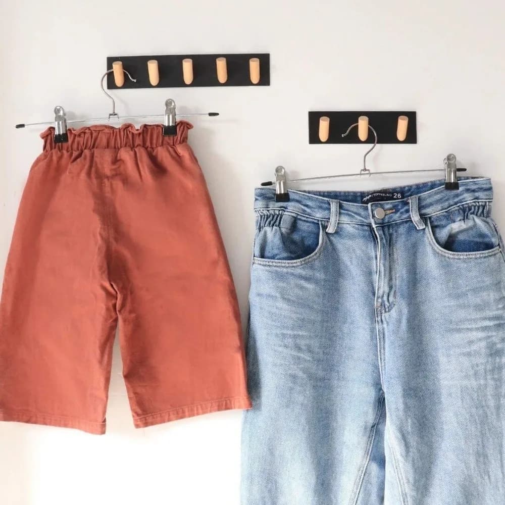 2pcs Stainless Steel Pants Hangers Multi-functional Adjustable Non-Slip Hangers Space-Saving Clothes Rack Home Storage
