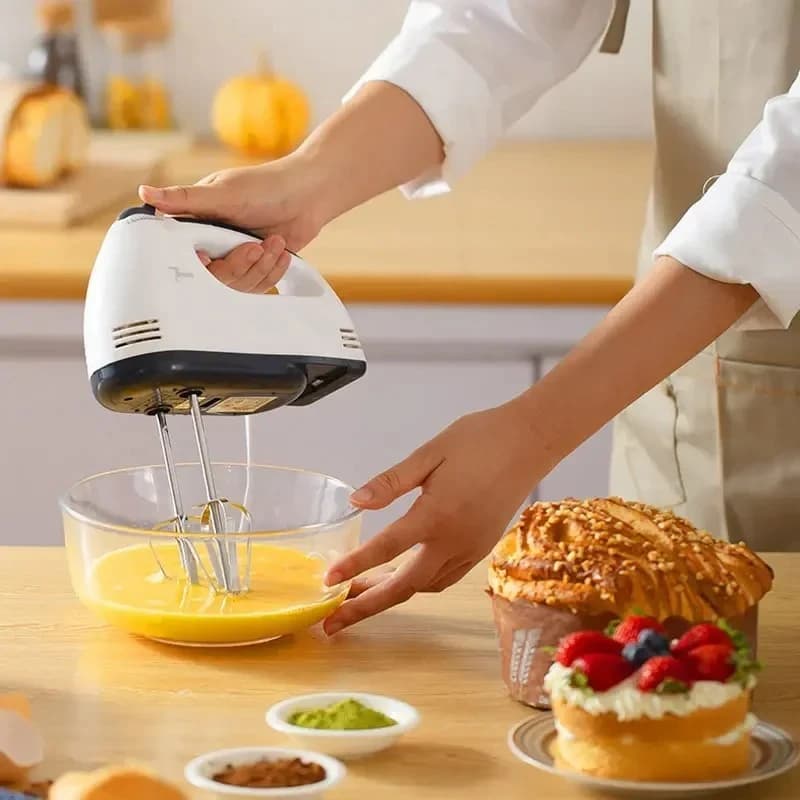 Handheld Electric Egg Beater 7-Speed Cream Blender Household Automatic Food Mixer For Cake Bread Baking Dough