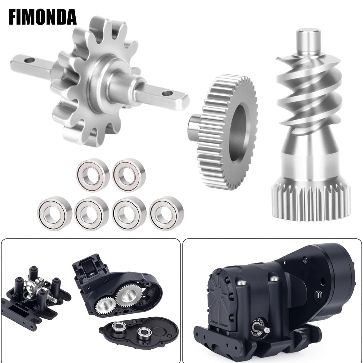 Set di Ingranaggi in Acciaio Inossidabile per Trasmissione Auto RC Crawler 1/30 Axial SCX30, Parti di Aggiornamento