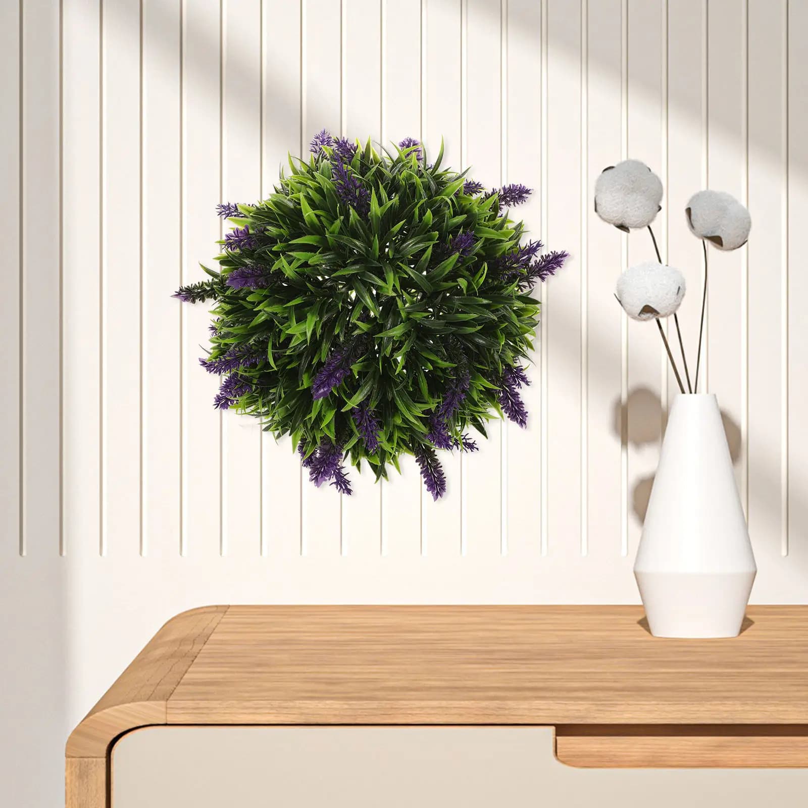 Palla di lavanda artificiale da 30 cm, realistica e decorativa, per casa, matrimoni, feste, soffitti, pareti, alberi, ringhiere