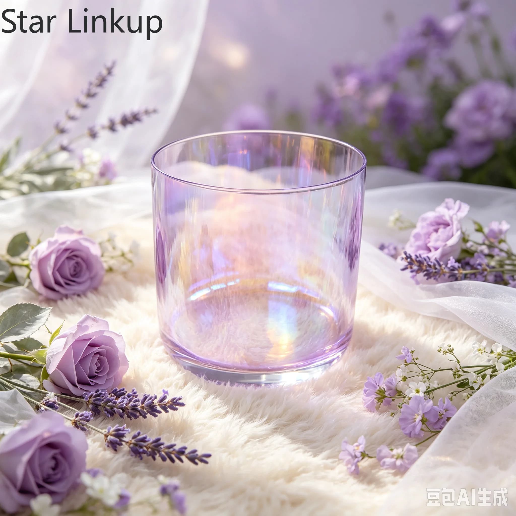 Star Linkup 6 Inch F Note Purple Clear Cosmic Light Crystal Singing Bowl, Professional Therapeutic Musical Instrument for Sound Healing, Space Energy Cleansing and Daily Stress & Anxiety Relief