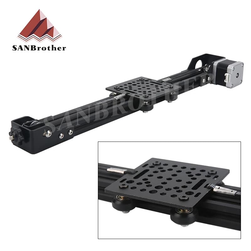 Z Axis CNC Sliding Table 2040 V-slot Profile L 200 300 400mm 3D Printer Synchronous Belt Slide Linear Actuator Bundle Kit Set