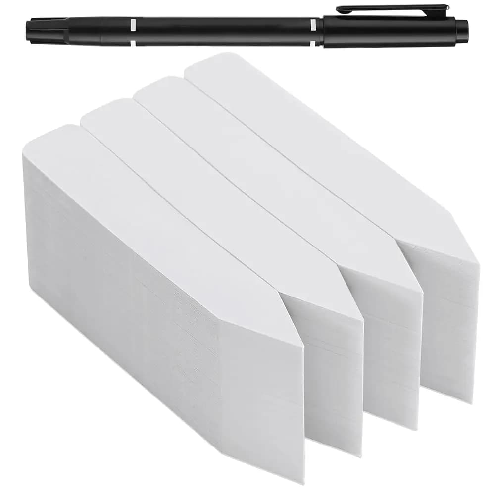 Confezione da 500 Etichette per Piante, Targhette in Plastica da 4 Pollici per Piante in Vaso, Marcatori per Semi e Piantine con Pennarello