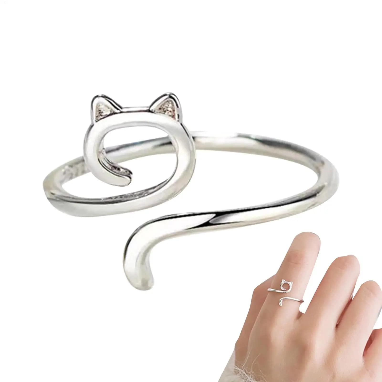 1 Pezzo Anello all'Uncinetto Regolabile per Dito, Anello a Tensione per Uncinetto, Regali di Ringraziamento, Design Apribile, Anello a Gancio, Decorazione Gioiello
