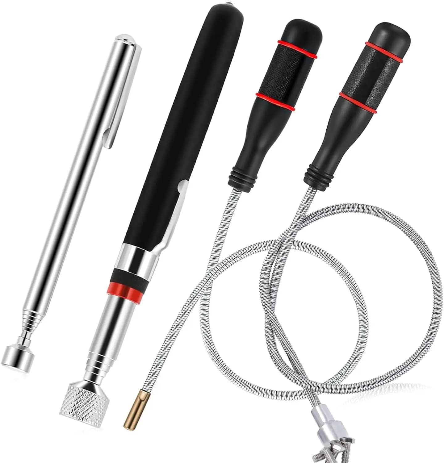 Flexible Magnetic Pickup Tool Extendable Magnetic Handheld Stick with Non-Slip Handle Retrieval Tools for Pick-up Screws Nuts
