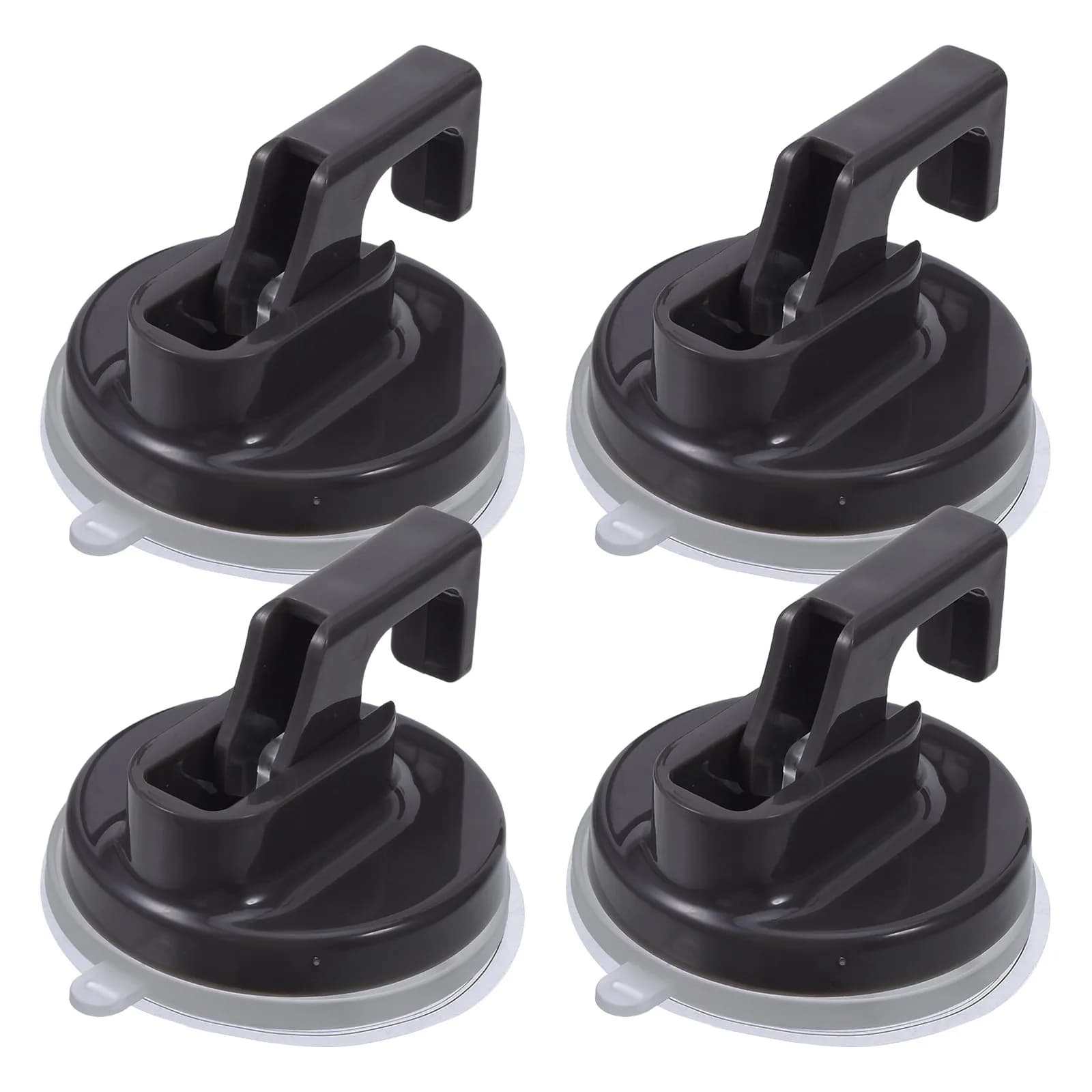 4 Ganci a ventosa da parete per bagno, in plastica resistente, rimovibili, senza foratura, appendi asciugamani per doccia, gancio portaoggetti da cucina