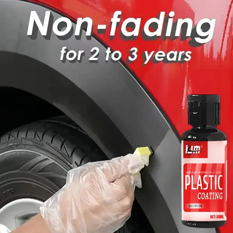 Kit di riparazione in plastica per auto - con cera per riparazione interni nera, agente di rinnovamento della placcatura delle parti in plastica, cera per cruscotto interno nero dell'auto