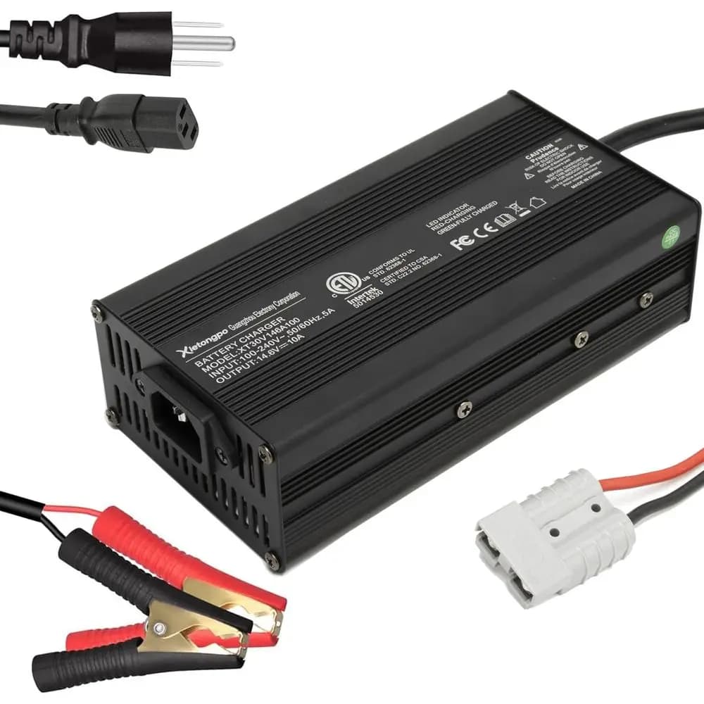 Lifepo4 12V 10A deep cycle battery charger for 4S 12,8V 12V, quick charger Lifepo4 14,6V lithium battery for car