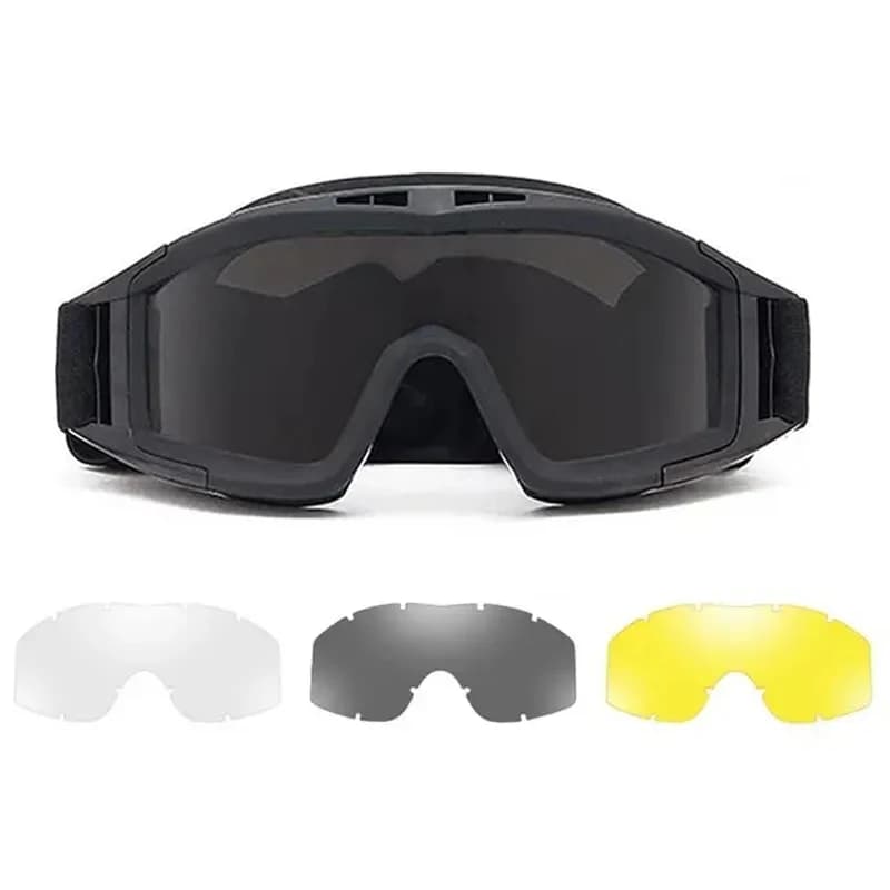 Occhiali tattici da tiro antideflagranti Anti-impatto CS Gioco di guerra Airsoft Paintball Caccia Occhiali da alpinismo Occhiali