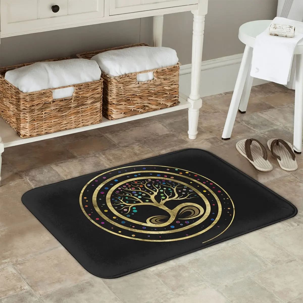 Tree Of Life Infinity Spiral Zerbino Anti-slip Carpet Anti-wear Kitchen Inlet Mats Bedroom Backpacks