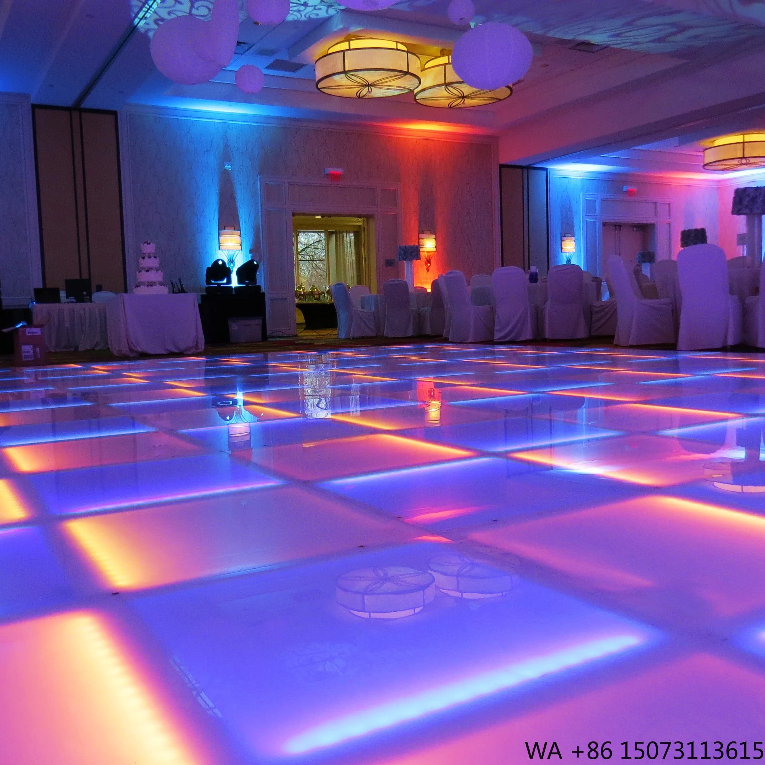 Piastrelle Interattive per Pista da Ballo a LED Bianco Caldo, Luci da Discoteca, Faretti per Eventi e Feste in Hotel, Magnetiche