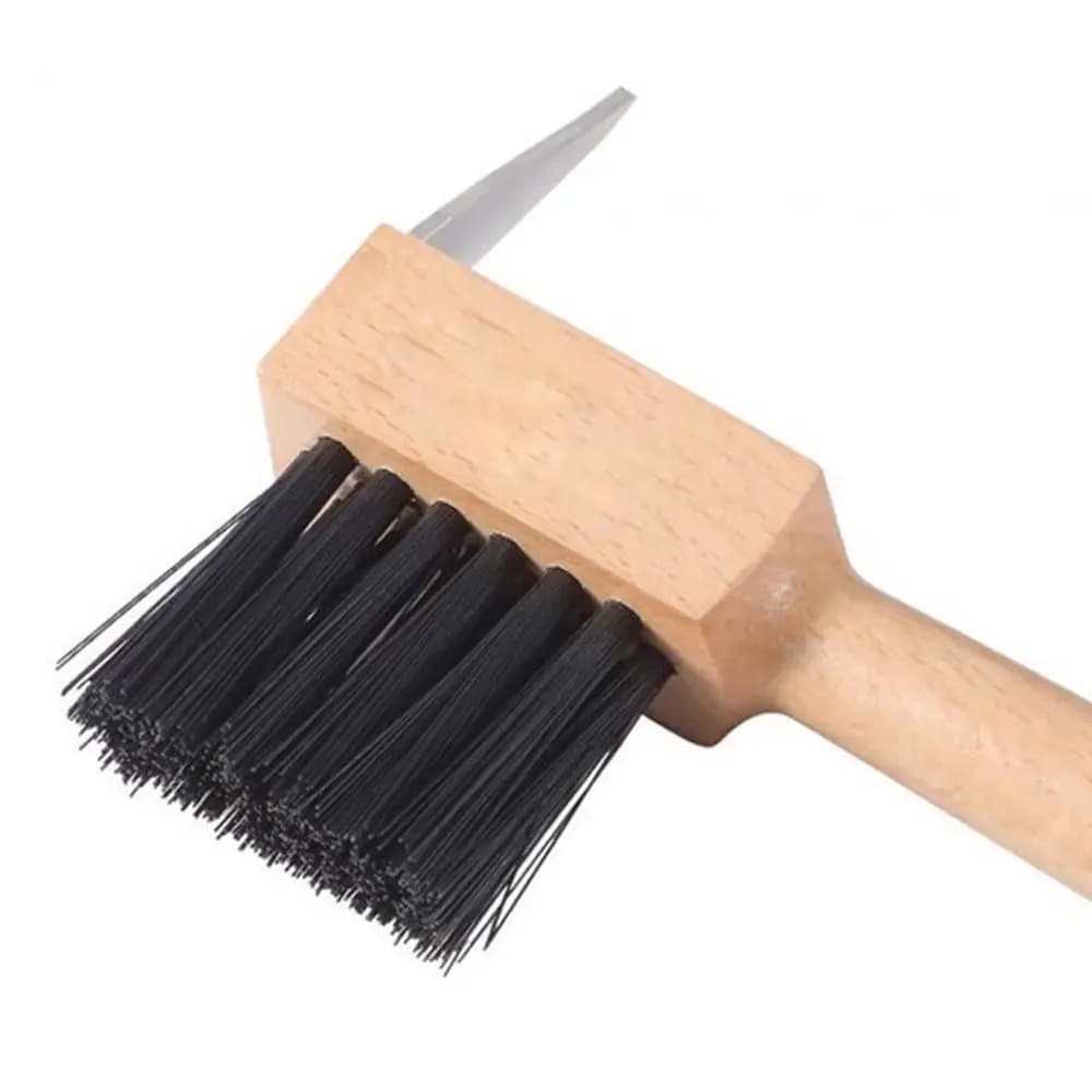 Manico in legno Cavalli Pick per zoccoli Spazzola per toelettatura Strumenti agricoli Spazzola per pulizia zoccoli Piede per scarpe in acciaio inossidabile