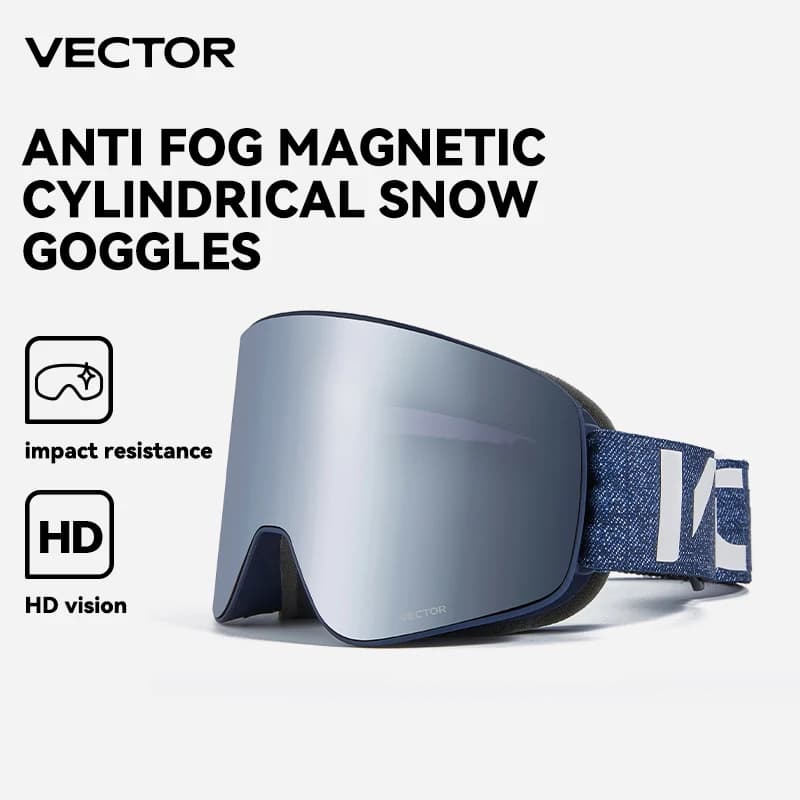 VECTOR Occhiali da sci Snowboard Anti-appannamento e anti-ultravioletti Poc Uomo Donna Occhiali da sci UV400 Occhiali di protezione dalla neve Doppi