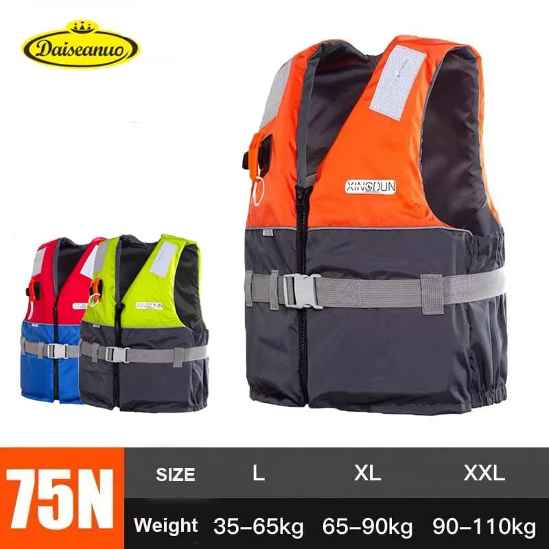 Giubbotto di Salvataggio per Adulti e Bambini, Giacca Galleggiante per Uomini e Donne, Gilet Salvagente per Bambini con Cinghie per le Gambe, PFD per Nuoto, Canottaggio, Sci, Guida