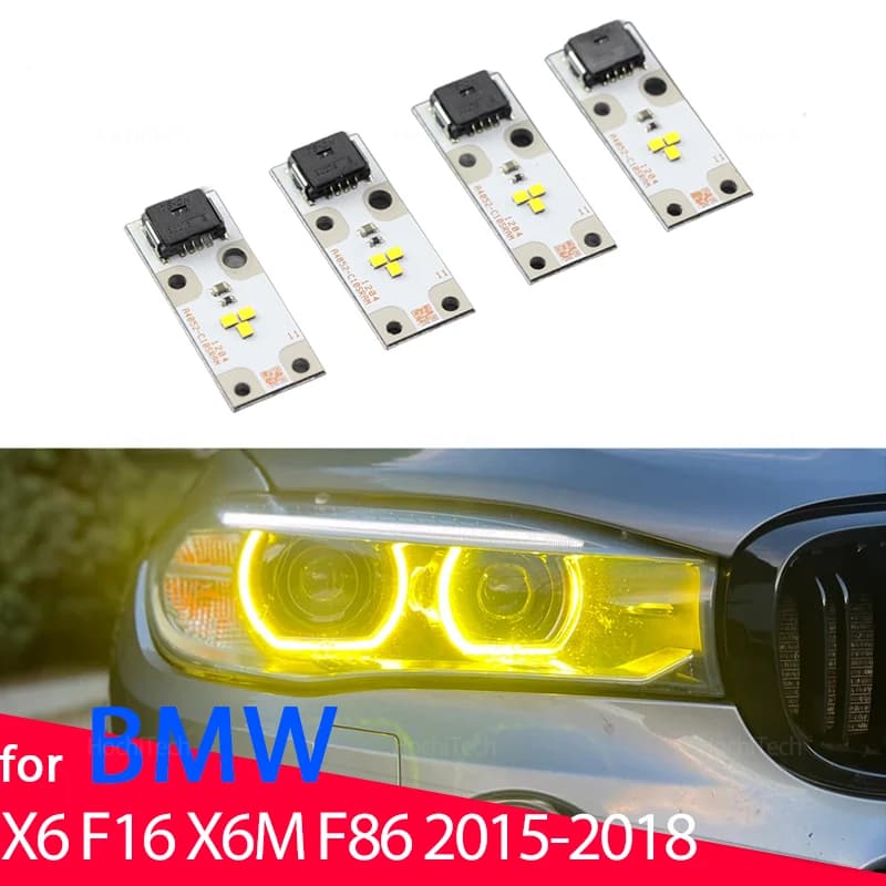 for BMW X6 F16 X6M F86 2015 2016 2017 2018 Yellow DRL Front Lamp Headlight Control Board Led Angle Eyes 63117263051 Chip 7263051