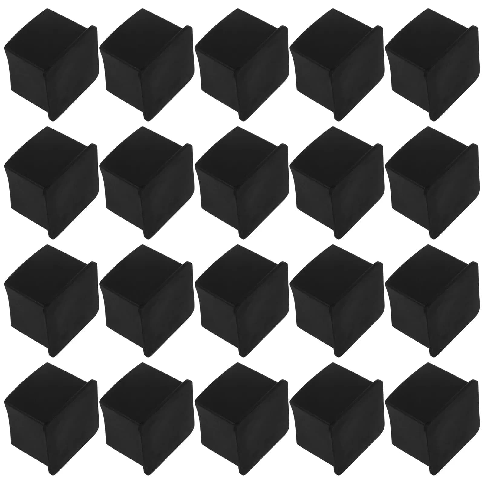 Coprigambe per mobili quadrati in PVC da 12 pezzi, 5 cm, adatti per gambe di sedie, tavoli, divani, protezioni per pavimenti antiscivolo e resistenti all'acqua per pavimenti in legno duro