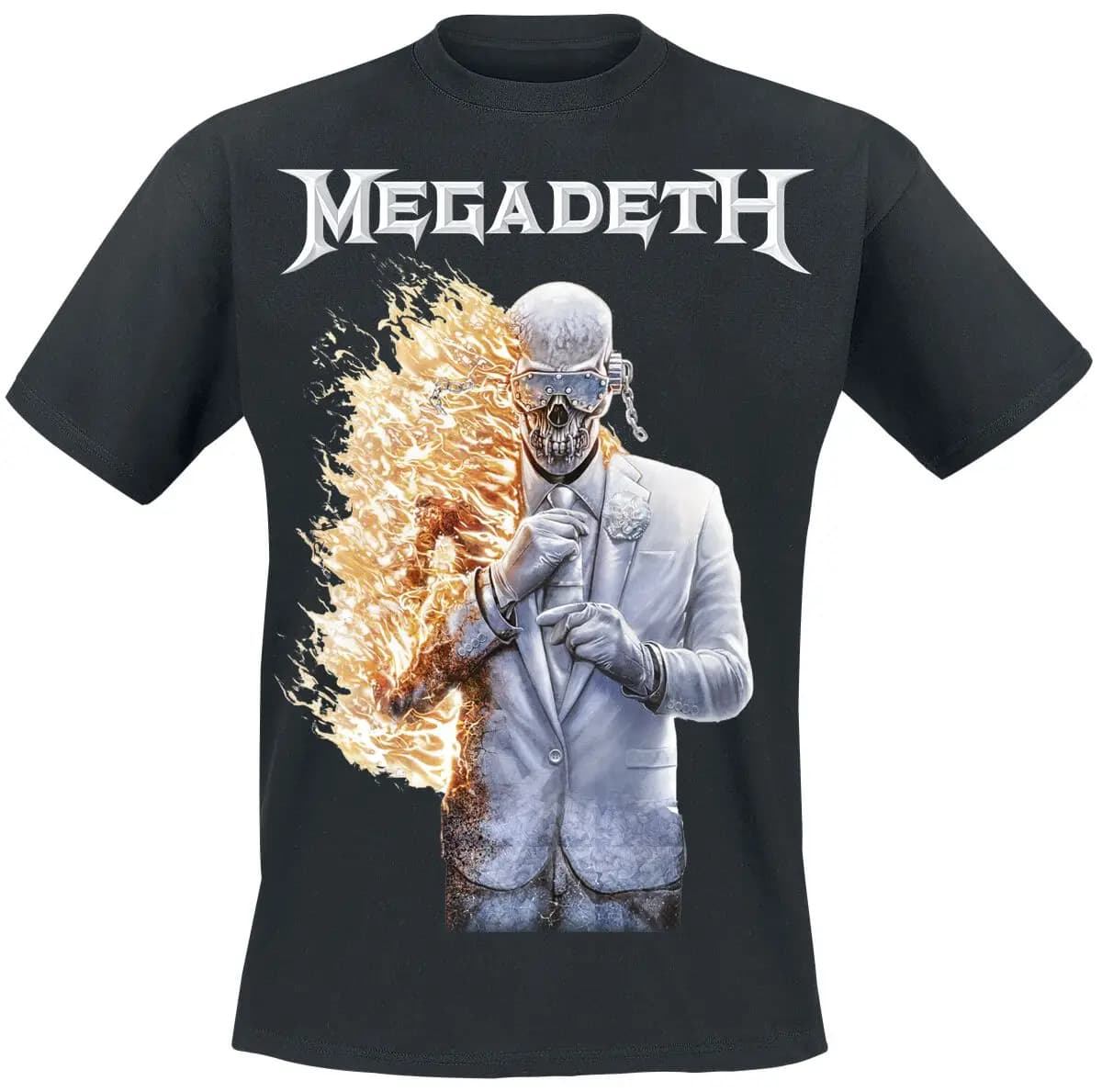 Art Album 17 Cover Megadeth Band T-shirt in cotone con grafica da uomo e da donna, streetwear estivo