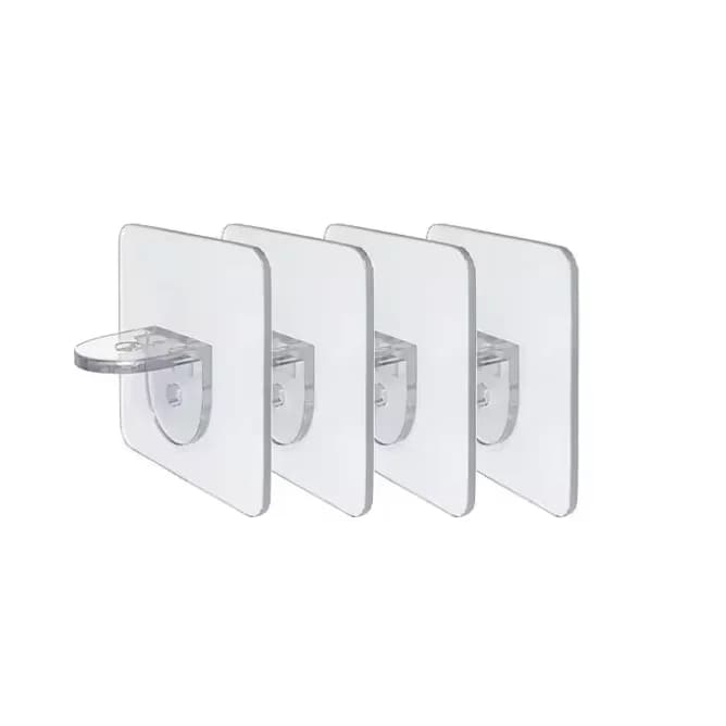 6/12pcs Wardrobe Divider Brackets Non-Marking Sticky Kitchen Cabinet Divider Brackets Anti-Side Slip Layer Support Brackets