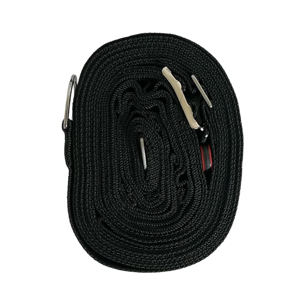 Tent Canopy Securing Rope 5M Polyester Windproof Camping Strap Featuring D-Ring and Triangular Clip Connection Points