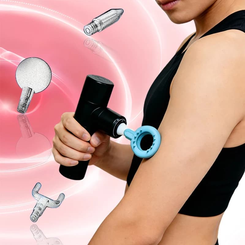 Massage Gun Head Attachments for 12-19mm Shaft, Replaceable Silicone Fascia Gun Head, Fitness Accessories for Muscle Relief
