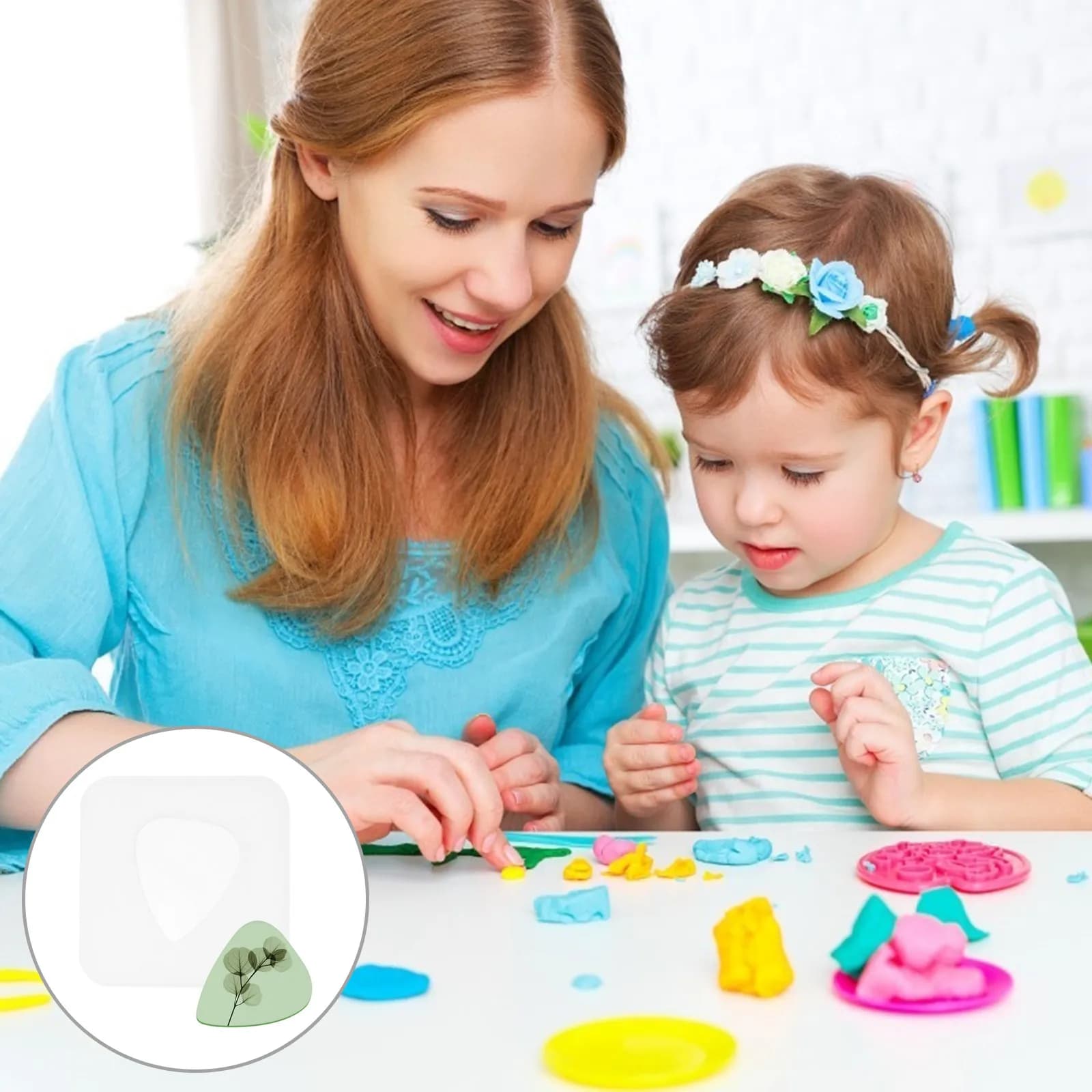 Set di 14 Stampi in Silicone a Forma di Plettro per Chitarra, per Resina Fai-da-Te, Superficie a Specchio, Riutilizzabili, Accessorio per Chitarra
