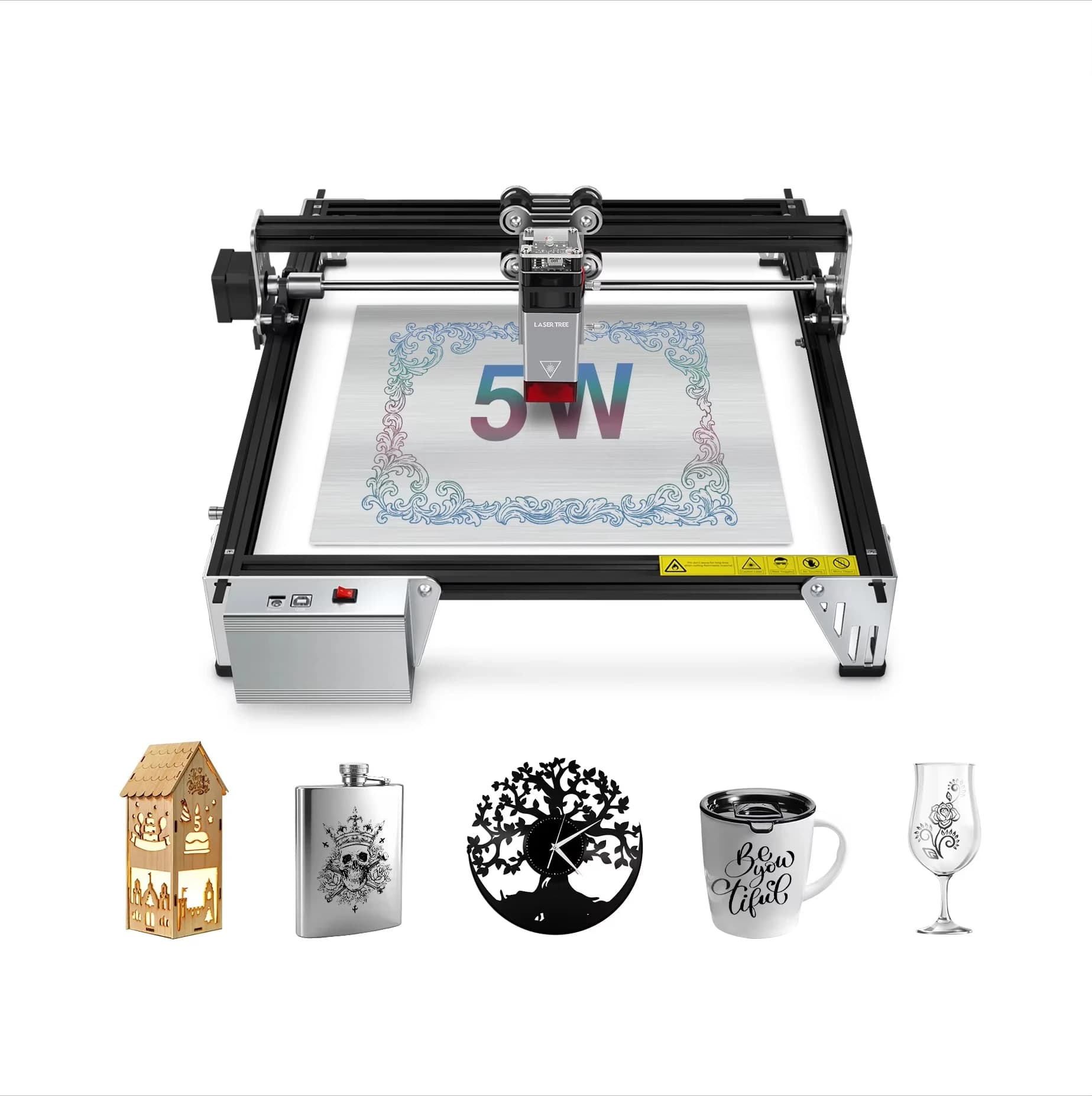 K1 Mini 5w Optical Power 3030 Diode Laser Lazer Engraving Machine For Acrylic Compensation MDF Leather Wood FAI FROM TE
