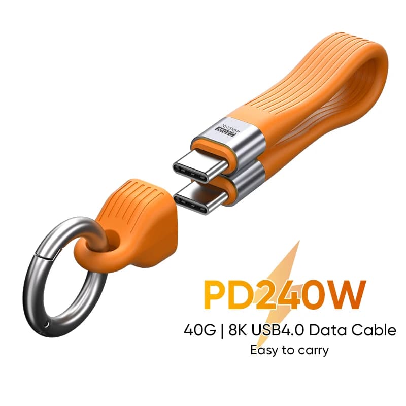 USB-C cable type C 240W USB4.0 40Gbps Keychain PD3.1 5A 8K 60Hz Data cable Laptop Tablet MacBook Video transmission