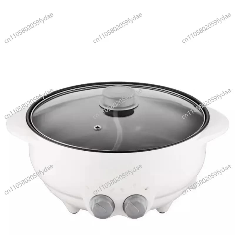 2000W Yuanyang Electric Hot Pot Household Large Capacity Electric Cook Pot Multifunctional All-in-one Non-stick Frying Pan 6L