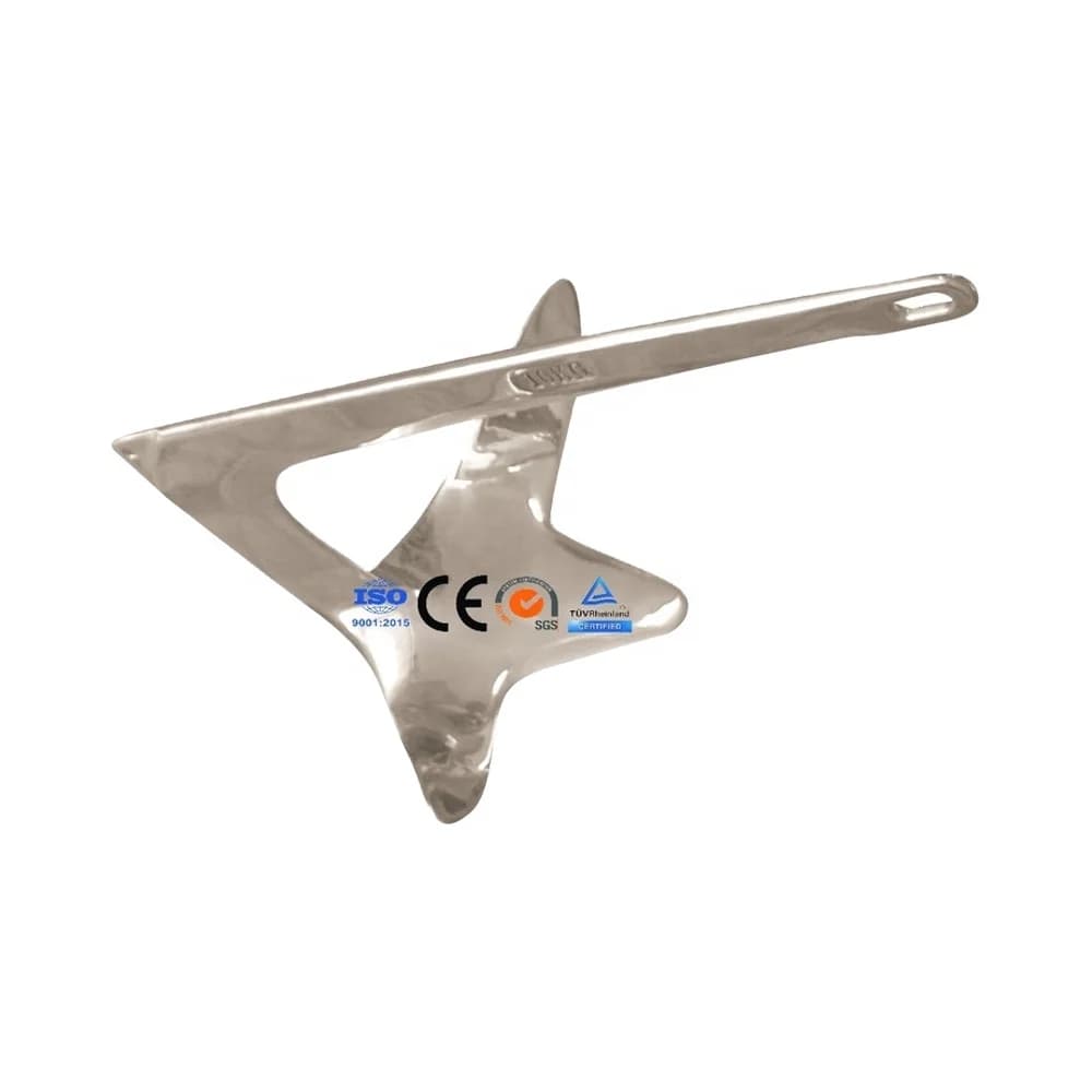 Stainless Steel 316 Marine Bruce Anchor 20kg Claw Anchor Yacht Boat Hardware Accessories Anchoring SGS ISO9001 CE Certificate