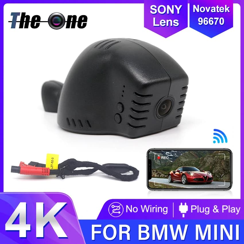 Plug and play Front and Wireless Poster DVR Wifi HD 4K Dash Cam Camera For BMW MINI F56 Cooper S 2013 2015 2016 2017 2018