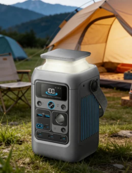 Stazione di Alimentazione Portatile C300 DC, Power Bank da Esterno 288Wh, Batteria LiFePO4, Generatore Solare 300W, per Campeggio
