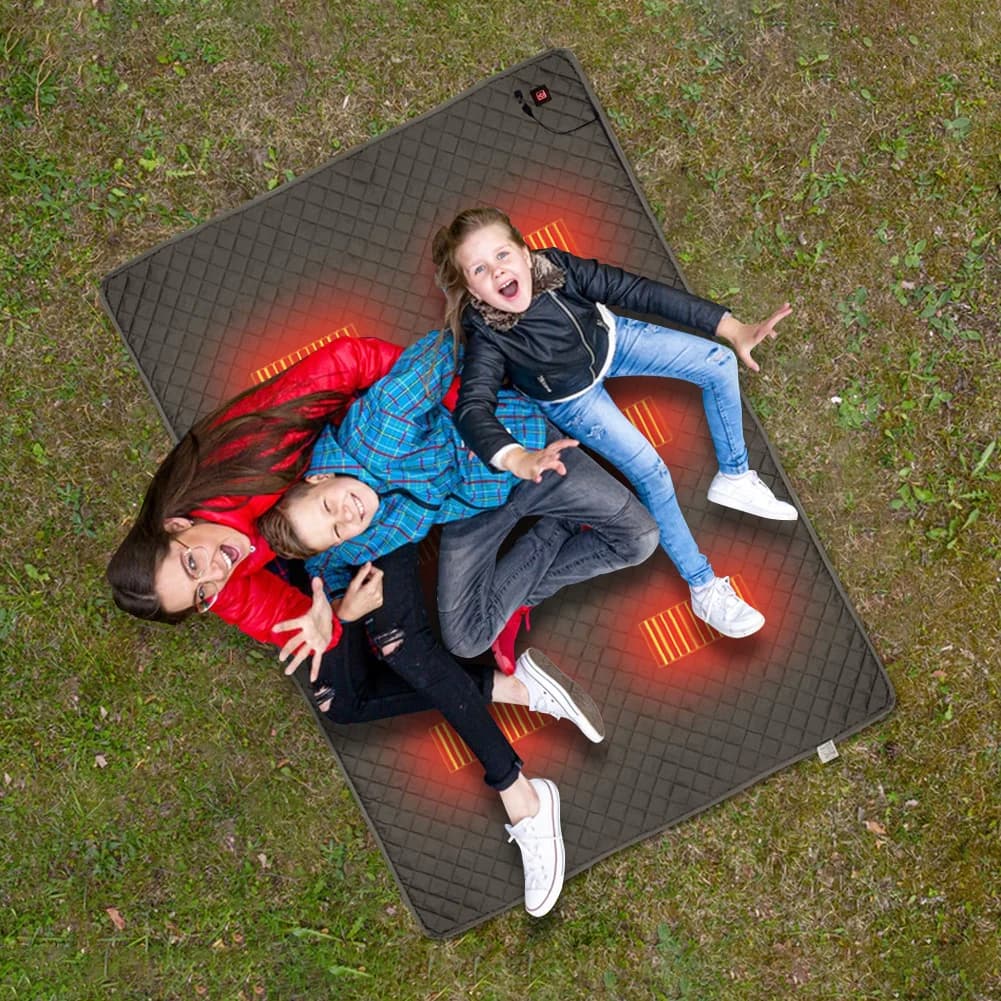 Heated Sleeping Bag Pad Waterproof Sleeping Mattress Heated Mat USB Powered Electric Heating Blanket for Home Office Car Fishing