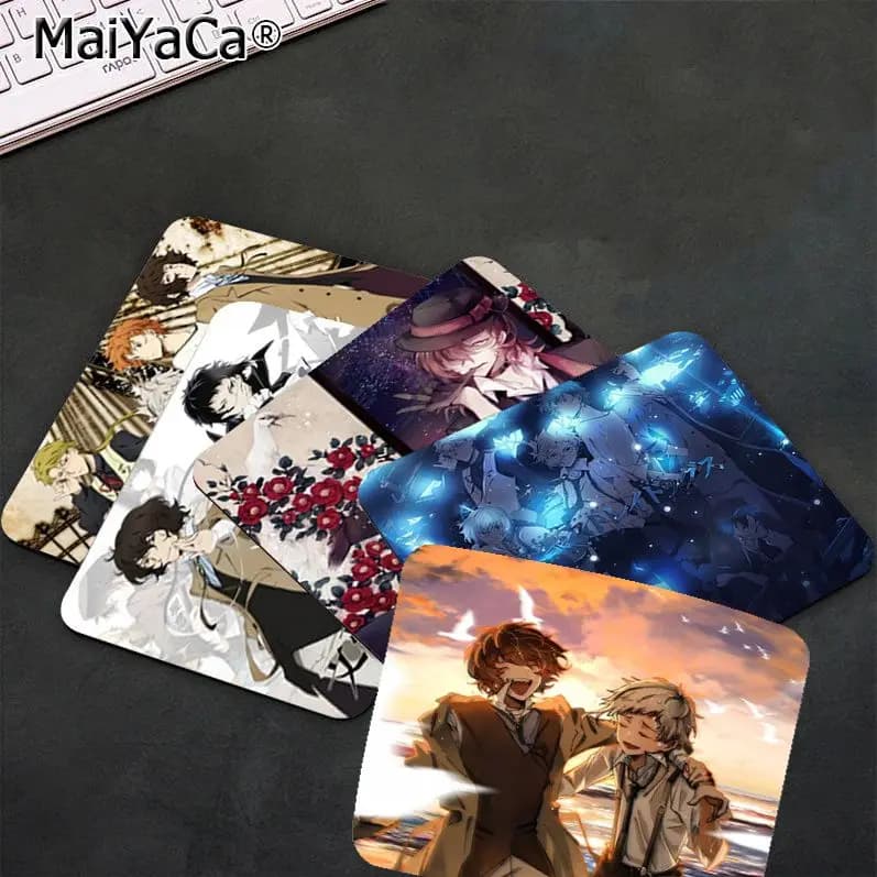 Anime Bungo Stray Dogs antiscivolo Lockedge Cartoon Anime Gaming Mouse Pad tastiera Mouse Mats Smooth Company Writing Desk Mats