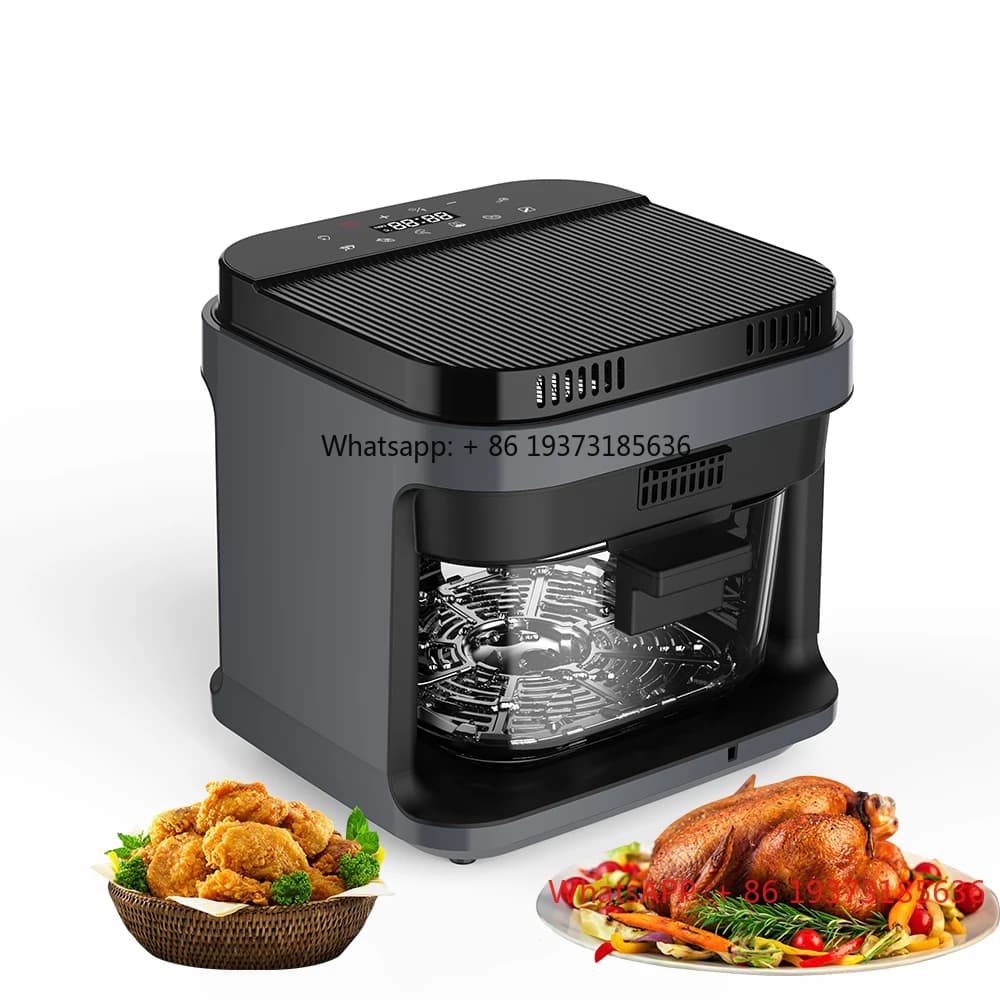 Friggitrice ad aria touchscreen digitale personalizzata da 1200 Watt 2025 con display LCD Materiale plastico RV Pronto uso
