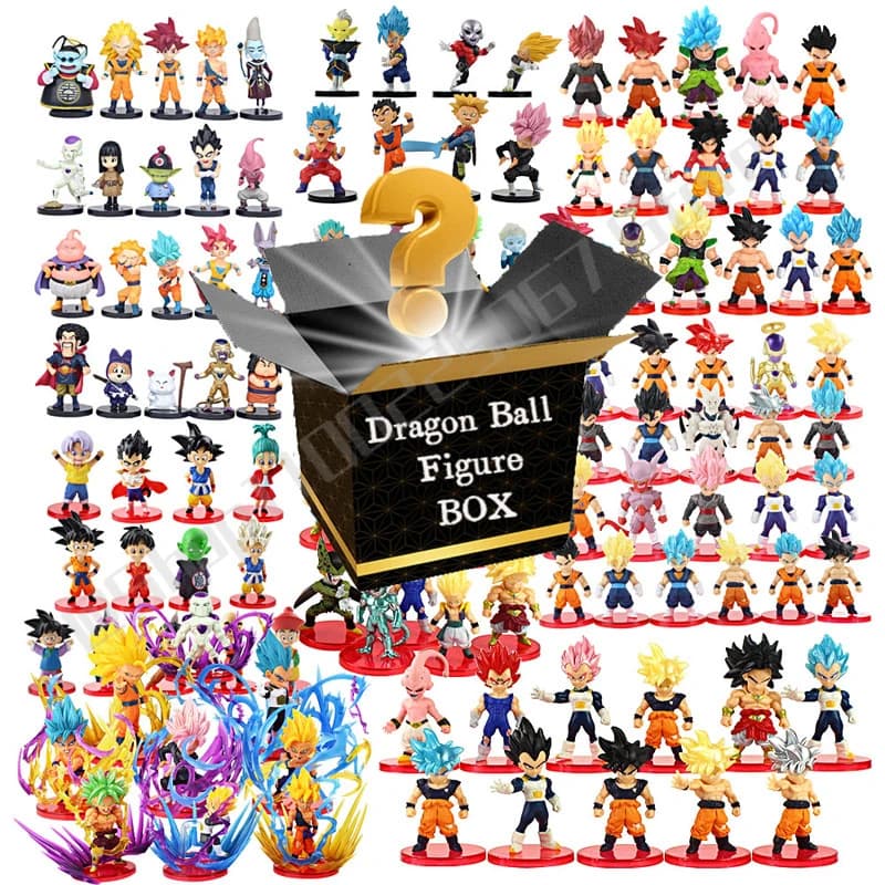 5-10CM Dragon Ball Scatola Magia Borsa Fortunata Goku Vegeta Super Saiya Action Figures Modello Anime Scatola Cieca Giocattoli