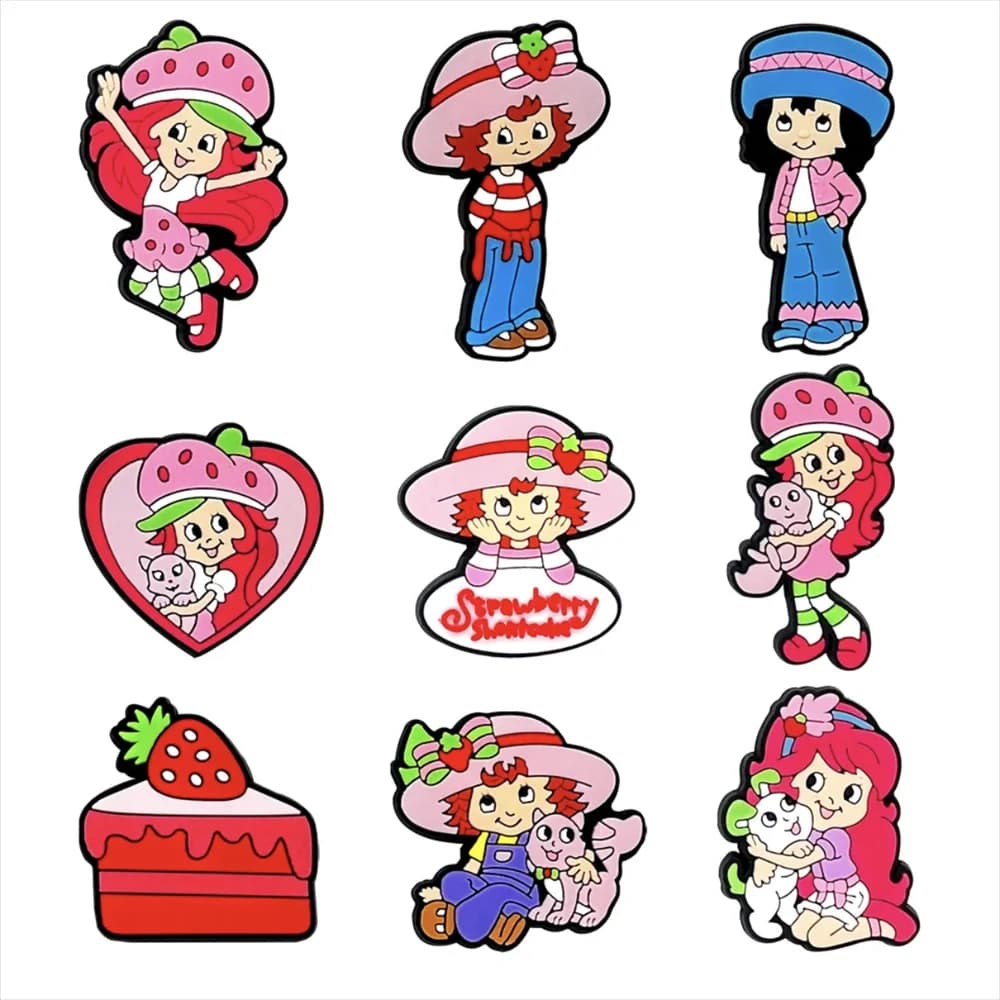 9-50 Pezzi Decorazioni per Scarpe a Forma di Fragola per Ciabatte, Zoccoli e Sandali, Accessori in PVC per Decorazione Scarpe, Ideali come Regalo di Compleanno per Ragazze