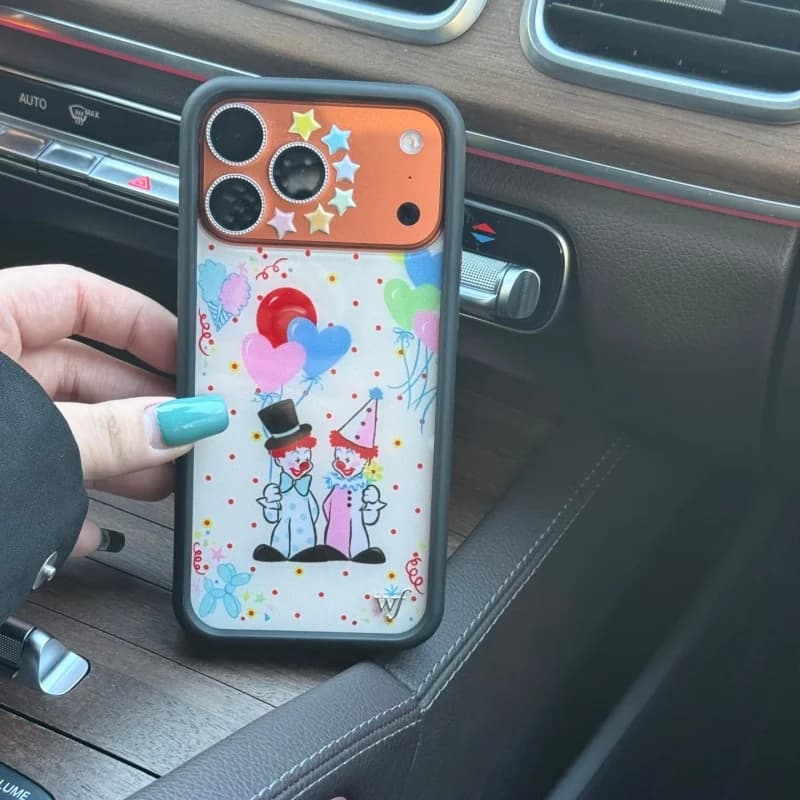 Wildflower ins Nick Clown Self Superstar Phone Case for iPhone 17Pro 12 13 14 15 16 17 Pro Max Plus Air Party Circus WF Cover