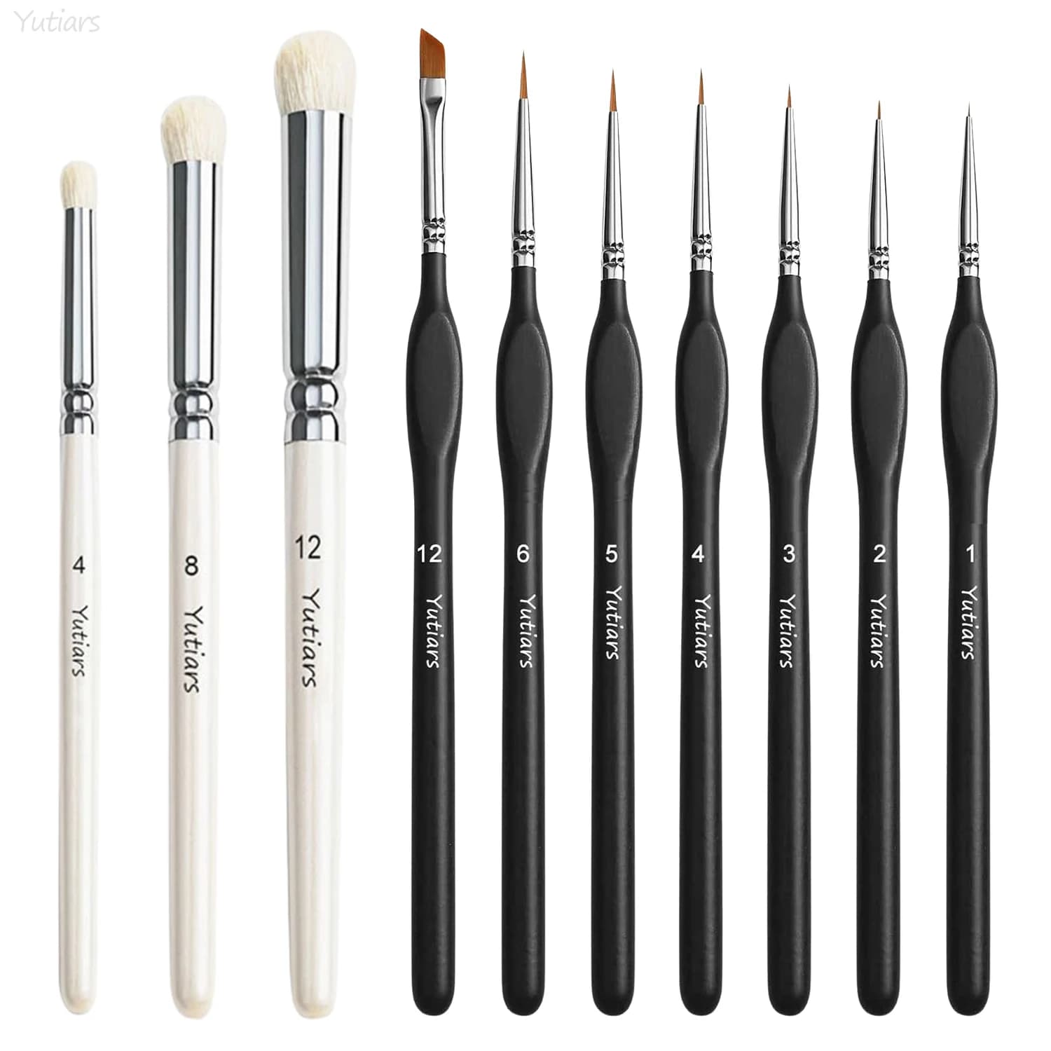 Miniature Paint Brushes Yutiars 3/7/10pcs Tiny Detail Paint Brush Set, Fine Detail Brushes for Acrylic, Watercolor, Oil