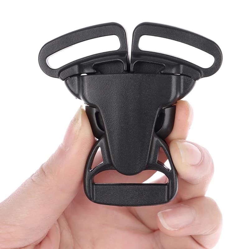 2PCS 25mm 3 Way Three Point Side Release Buckle Quick Plastic Black Baby Carrier Accessories Car Seat Bag Webbing Backpack