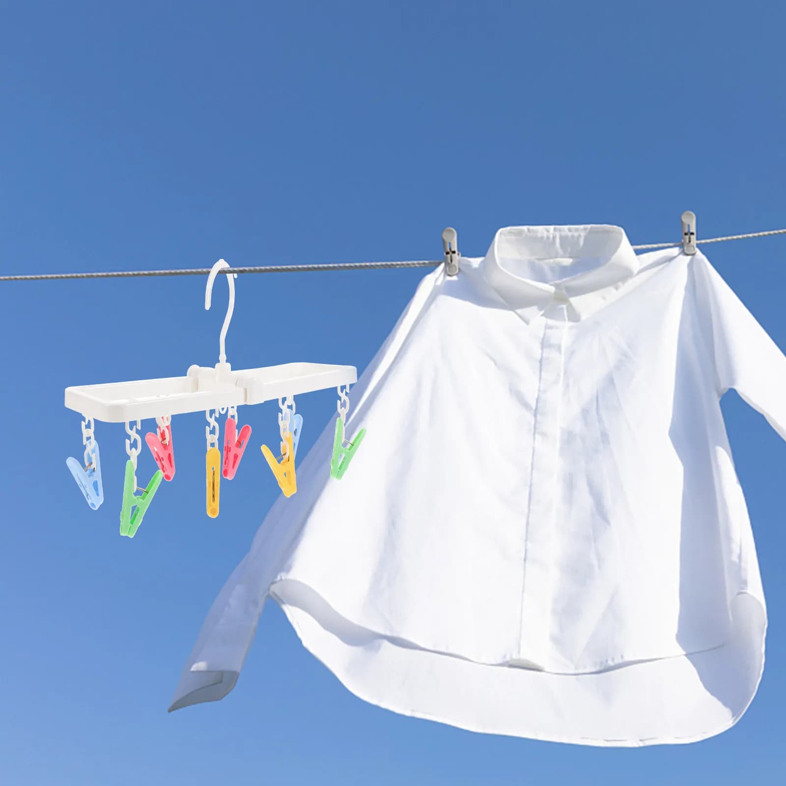 Appendiabiti Girevole Antiscivolo per Asciugare Calze, Biancheria Intima, Asciugamani e Lingerie