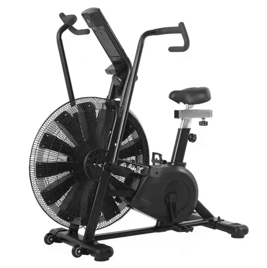 Commercial Cardio Gym Equipment Belt Driving Exercise Air Bike Wind Resistance Spinning Air Bike