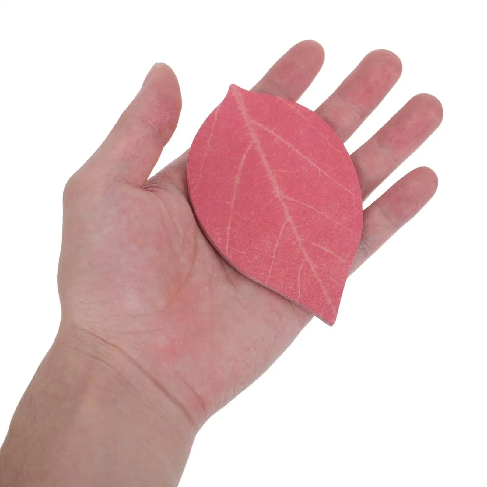 12Pcs Leaf Notepad Sticky Memo Paper Cute Decorative Self Adhesive Notes for School Message Pads Office Desk Organizer Anti