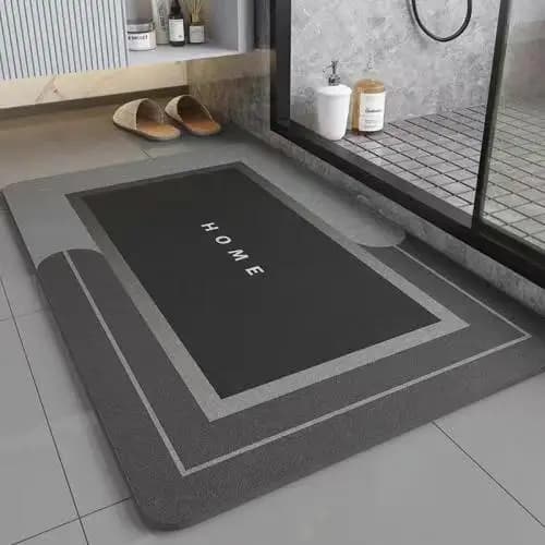 Tappetino Assorbente per Bagno, Tappetino Antiscivolo in Terra Diatomacea, Tappetino ad Asciugatura Rapida per WC, Tappetino Antiscivolo per Porta del Bagno, Tappetino per Piedi