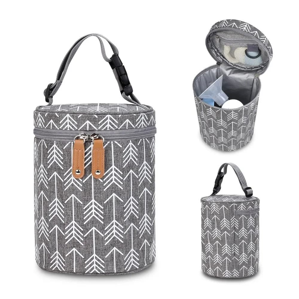 Thermal Insulation Stroller Hanging Bag Waterproof Large Capacity Baby Bottle Bag Travel Carrier Hanging Design Nursing Mom Bag