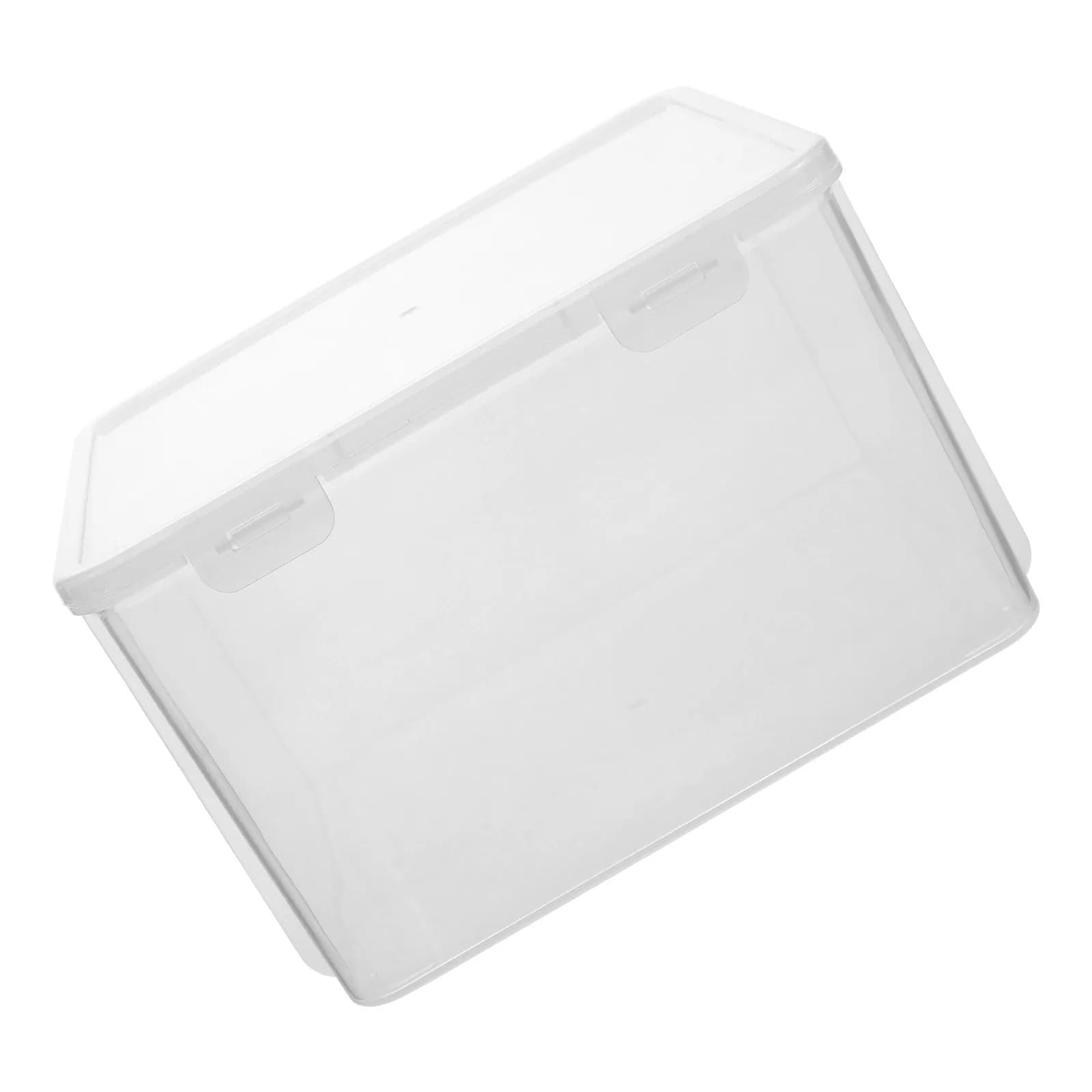 Contenitore trasparente in plastica per pane con coperchio, organizer per frigorifero da cucina, contenitore salvafreschezza, custodia per toast, contenitore per alimenti