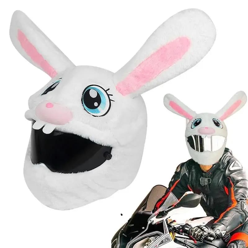Copri casco Moto divertente cartone animato peluche integrale copre coniglio/capra casco Moto copricapo per accessorio copricapo Moto