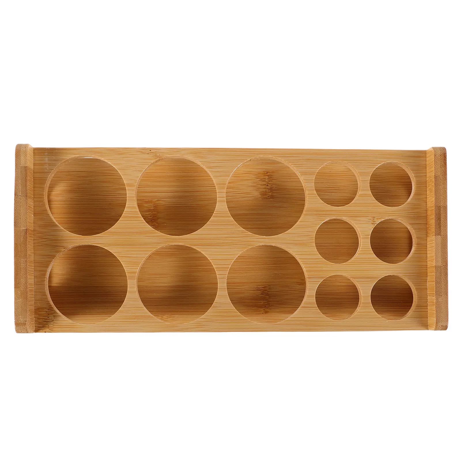 Bamboo Shot Glass Holder Premium Wood Shot Glass Organizer Multifunctional Display Stand for Home Bar Party Rv Wine Tasting