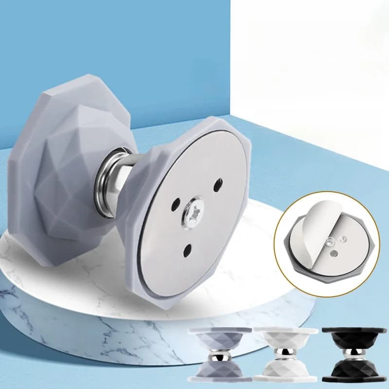 Nuovo Fermaporta Magnetico Senza Foratura, Supporto in Silicone Anti-Collisione e Antivento, Protezione per Pareti Domestiche, Accessorio Hardware
