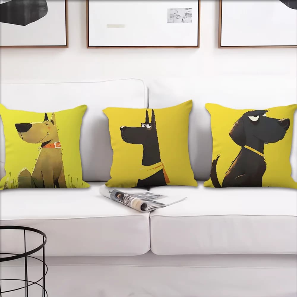 Cute Puppy PatternS cushion cover For Pillow Printing Sofa Decoration Home Car Room Coffee Shop Office Nordic Simplicity