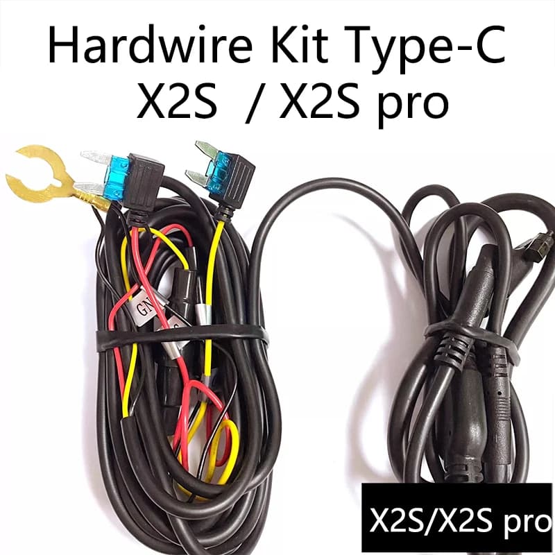 Per DDPAI X2 / X2S pro Kit Hardwire Type-C + per fotocamera posteriore DDPAI X2S pro